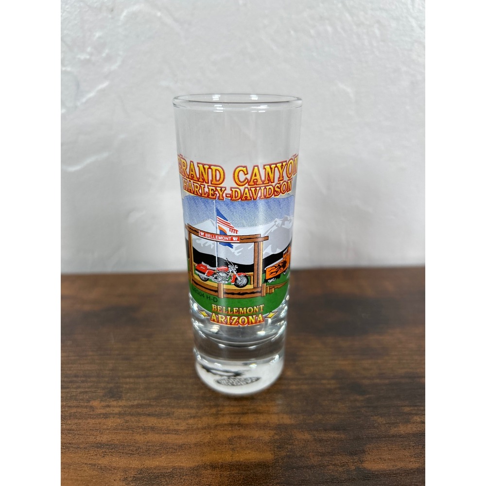 Vintage 2004 Grand Canyon Harley-Davidson Bellemont Arizona Shooter Shot Glass